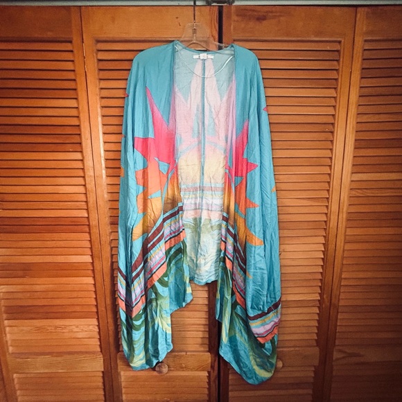 O'Neill Other - O'Neill aquamarine color CARMELITA KIMONO WOVEN coverup sz M/L